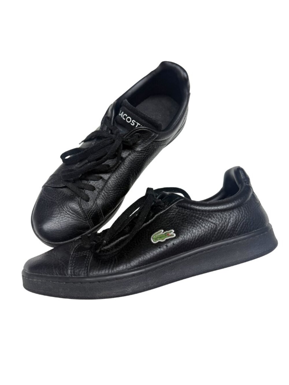 Lacoste Carnaby Pro Leather Sneakers Black on Black Men's 8 / EU 42